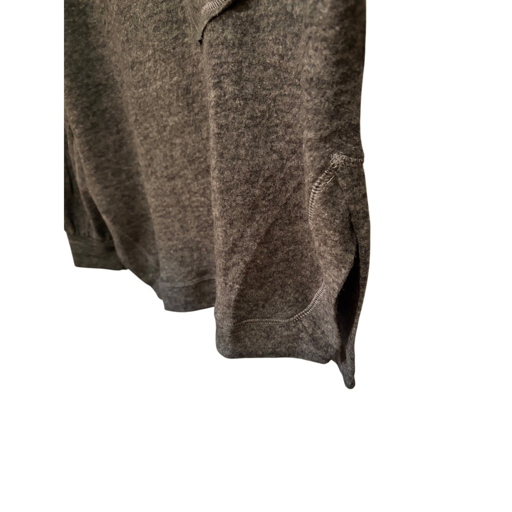 Charcoal Gray Womens Zenana Brushed Melange Hacci Pullover Top 1x/2x - Picture 4 of 6